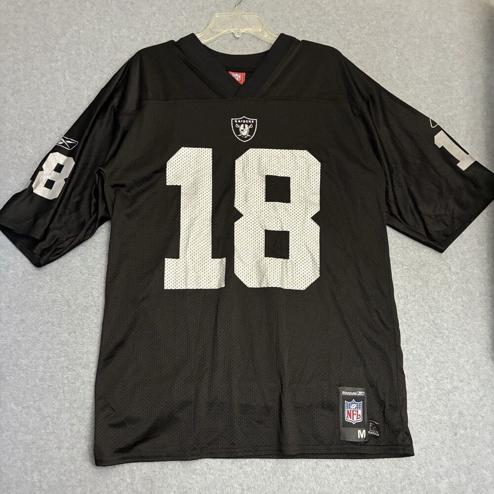 Reebok Randy Moss Oakland Raiders NFL Jersey Men’s Medium Black 18 Mesh